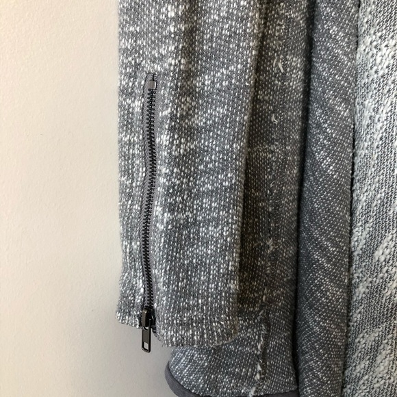 Free People Loop Knit Raw Trim Grey Open Cardigan - Picture 6 of 9